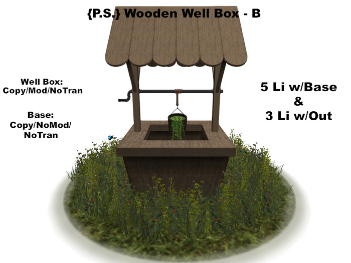 {P.S.} Wooden Well Box - B 