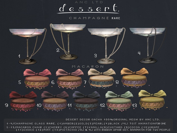 10){anc}  Dessert. /  macaron chair [grape]