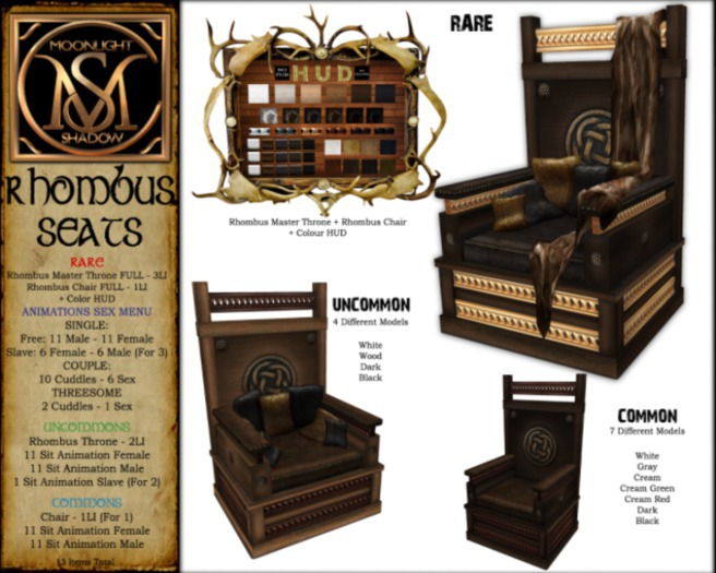 "Moon_Sha" Rhombus Seat - Rhombus Chair - Dark <<COMMON>>