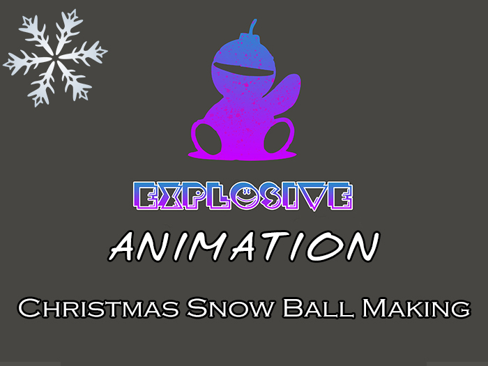 Explosive animation - Christmas Snow Ball Making