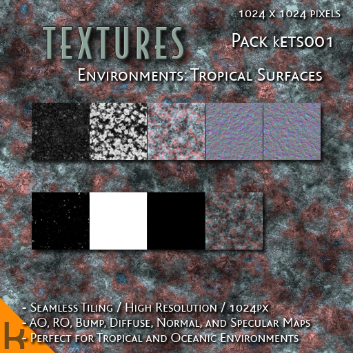 Second Life Marketplace - [kETS001] 1024px red and blue coral reef ...