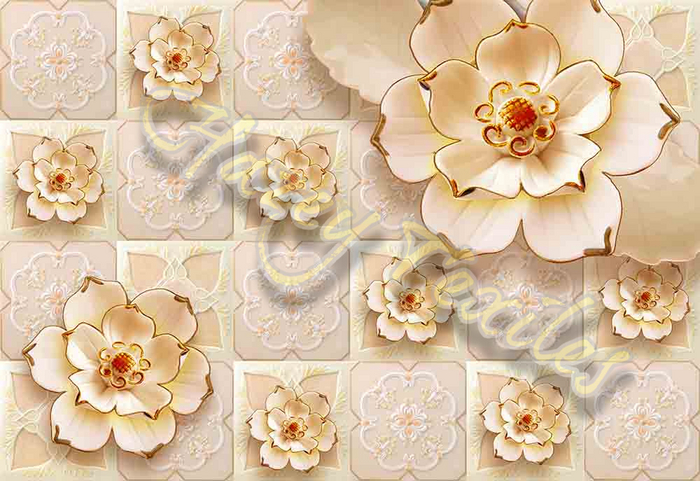 Hazey Textiles - 3D Flower Tile Texture