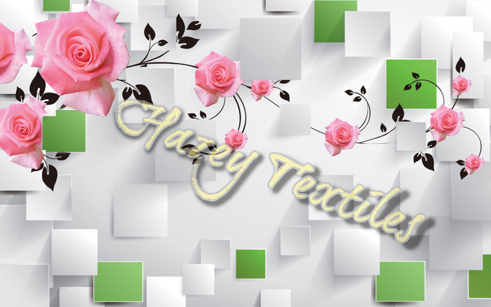 Hazey Textiles - Checkered with roses Texture