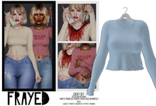 Frayed - Casey Sweater - Baby Blue