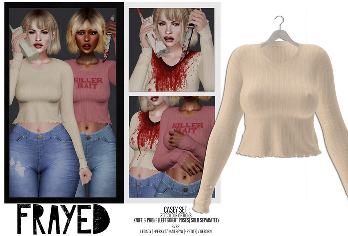 Frayed - Casey Sweater - Cream