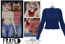 Frayed - Casey Sweater - Blue