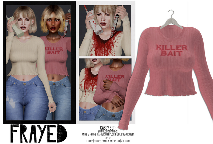 Frayed - Casey Sweater - Killer Bait [Pink]