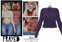 Frayed - Casey Sweater - Purple