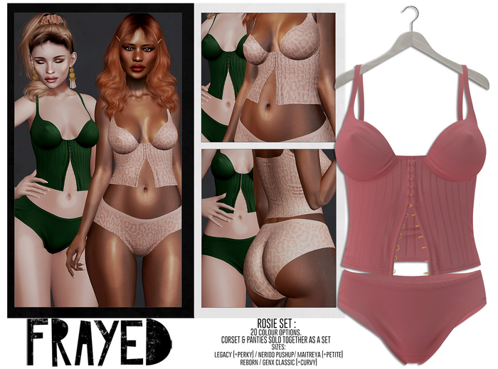 Frayed - Rosie Set - Rose