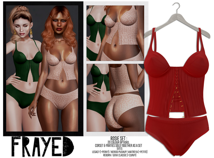 Frayed - Rosie Set - Red