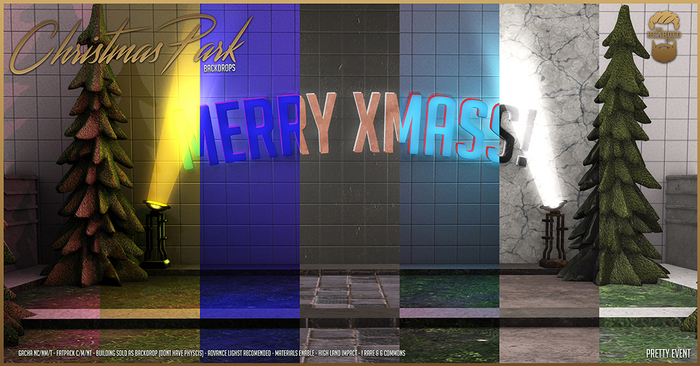 Christmas Park Backdrops - The Bearded Guy