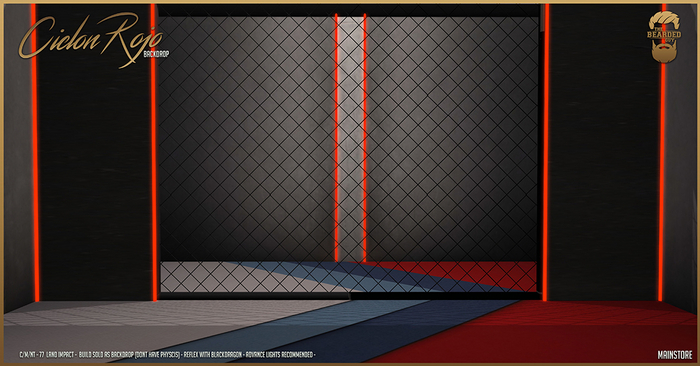 Ciclon Rojo Backdrop - The Bearded Guy