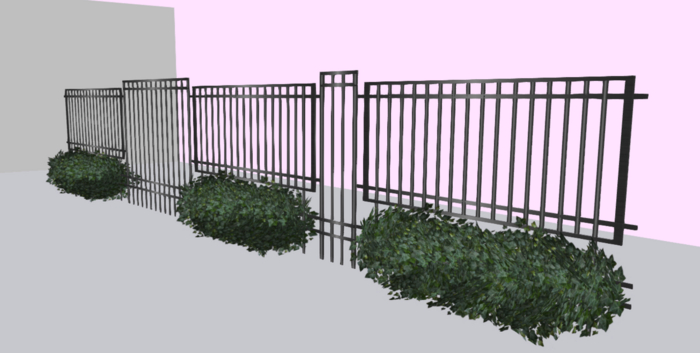GARDEN FENCE WITH HEDGE MESH