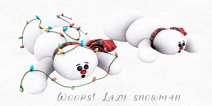 Woops! Lazy snowman