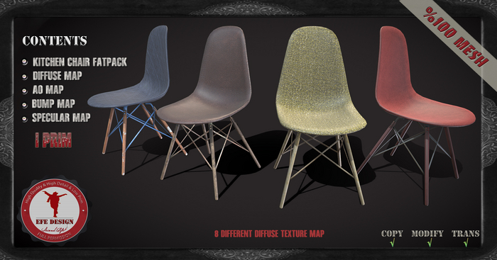 (Efe Design)  Kitchen Chair Fatpack Fullperm 