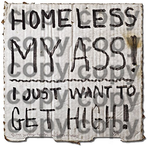 Sign Urban Homeless