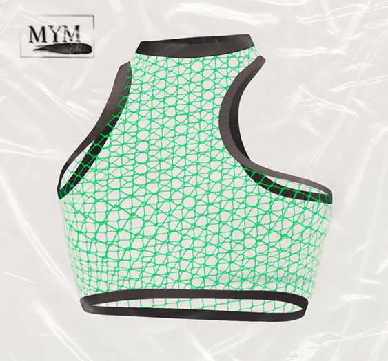 Mym Store- Venus Top-Fishnet Green