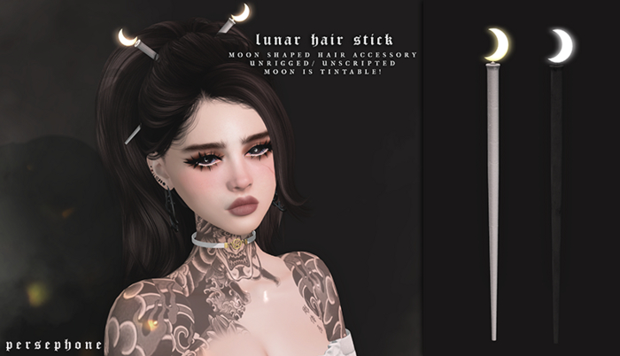 persephone + lunar hair stick [add]
