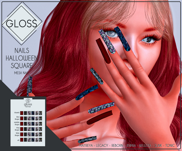 *Gloss* Nails Halloween - Square