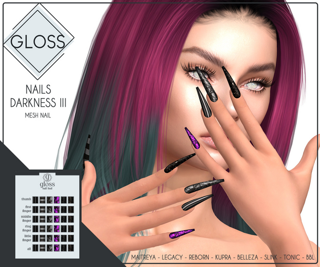*Gloss* Nails Darkness III