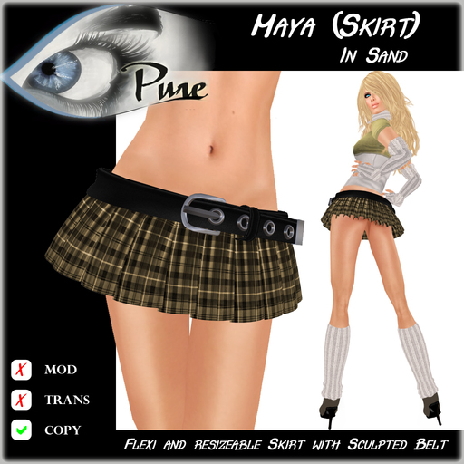 << PURE >> Maja (Skirt) in Sand [inworld price 99L$]