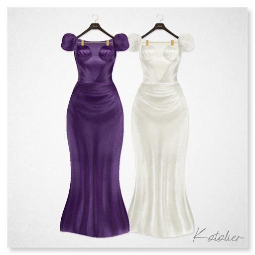 Kotolier . Dress  Meryl - violet & white