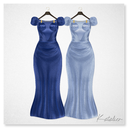 Kotolier . Dress  Meryl - blue & lightblue
