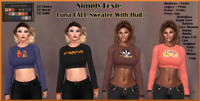 Luna FALL Sweater With Hud (Boxed)