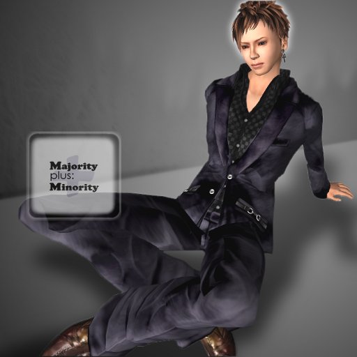 **M+M** shiny suits -black-