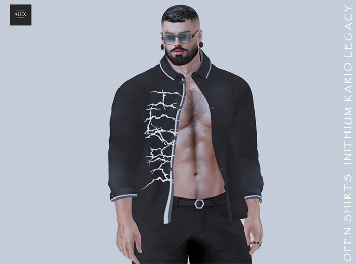  ::.ALEX.::INITHIUM KARIO/LEGACY OPEN SHIRTS BLACK v.1