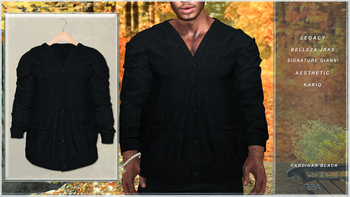 R2A- CARDIGAN BLACK