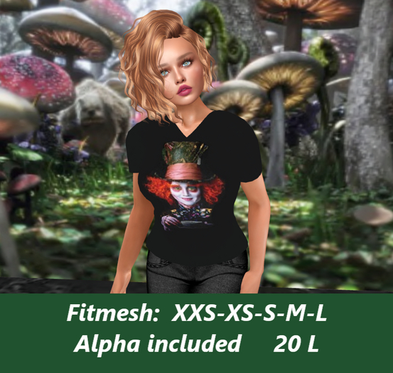 Hatter-Ladies V-neck T-shirt