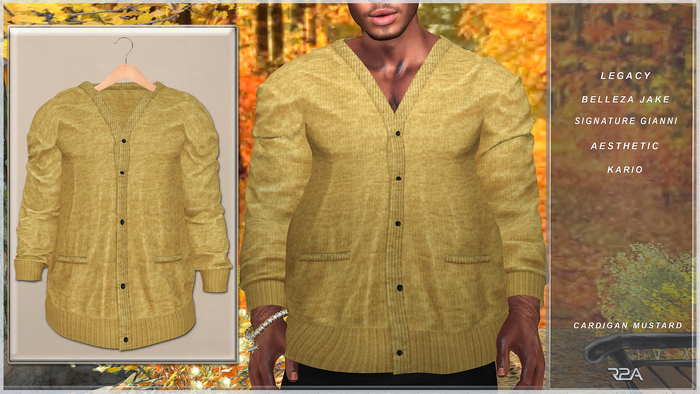 R2A- CARDIGAN MUSTARD