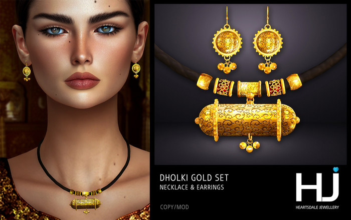 [HJ] Dholki Gold Set