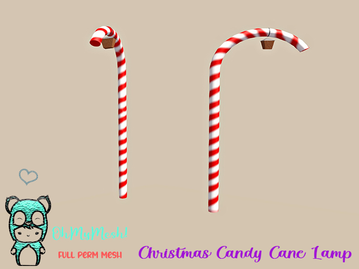 OhMyMesh! Christmas Candy Cane Lamp (Add to Unpack)