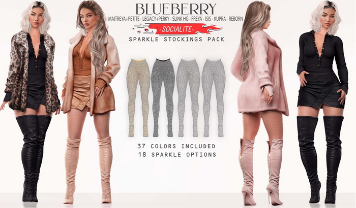 Blueberry - Socialite - Stockings - DEMO