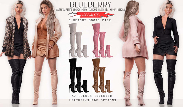 Blueberry - Socialite - 3 Height Boots - DEMO