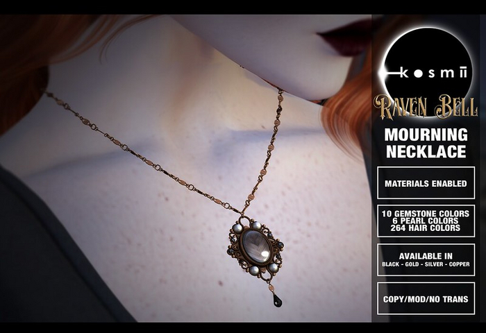 kosmii & raven bell :: Mourning Necklace [black] [boxed]