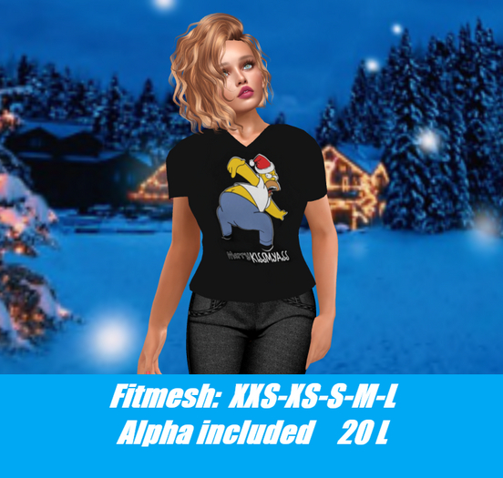 Merry Kissmyass-Ladies V-neck T-shirt