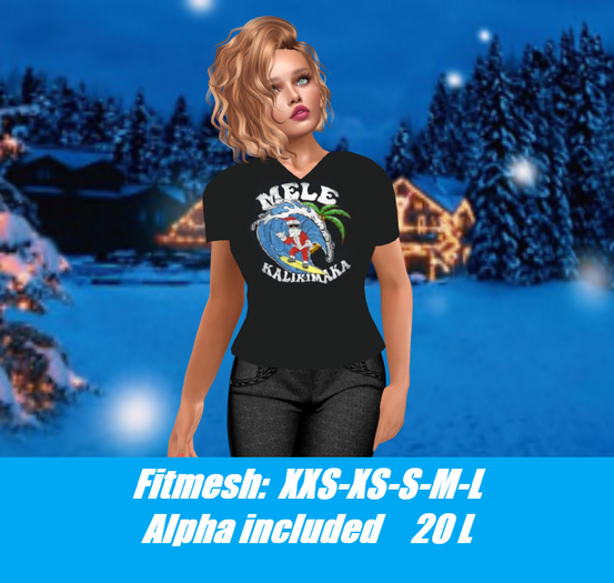Mele Kalikimaka-Ladies V-neck T-shirt