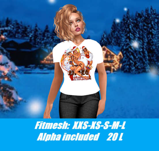 Choco-Xmas-Ladies V-neck T-shirt