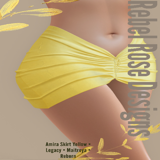 *Rebel Rose* Amira Skirt- Yellow