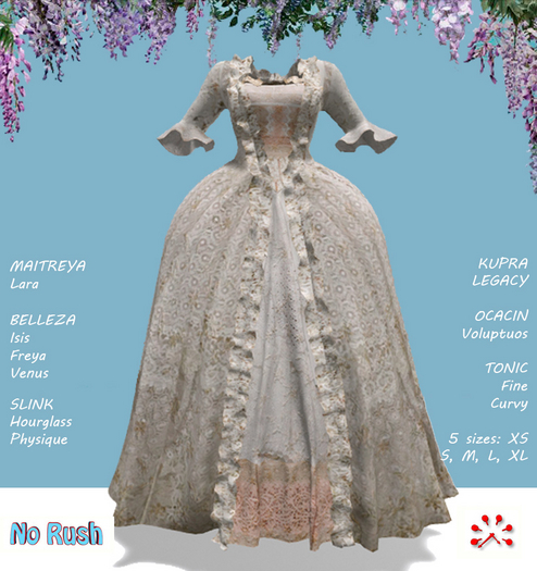 Gown Versailles White  for Maitreya Lara Slink Belleza Legacy Kupra Ocacin