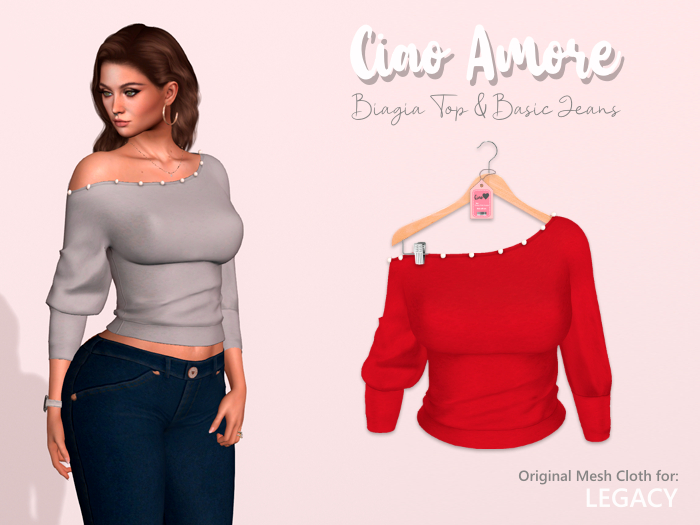 Ciao Amore! - Biagia Oneshoulder Top Red [Legacy]