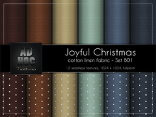 AD HOC - JOYFUL CHRISTMAS - Set B01 - Cotton Linen Fabric (solids & little dots)