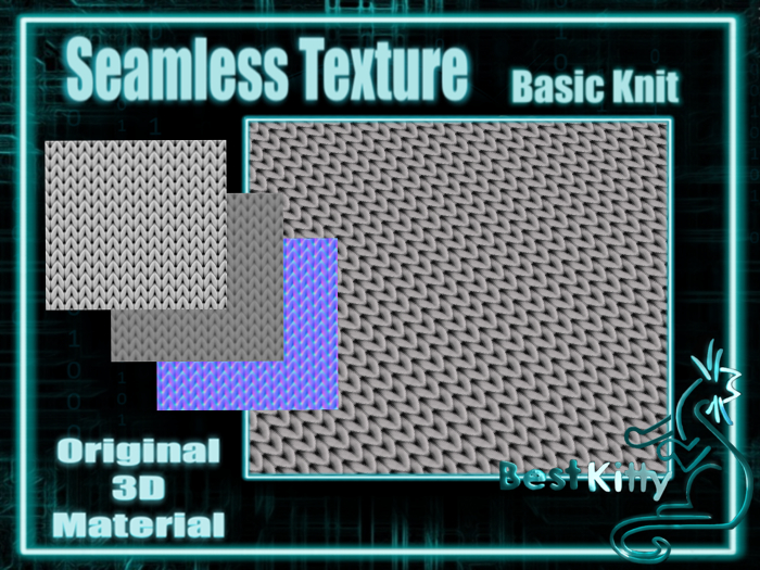 Best Kitty Seamless 3D Textures and Materials: Basic Knit
