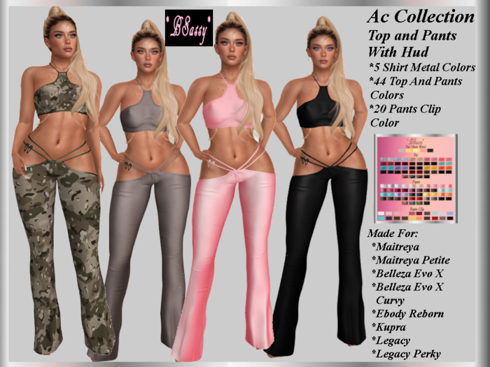 *BSASSY* AC COLLECTION TOP AND PANTS WITH HUD