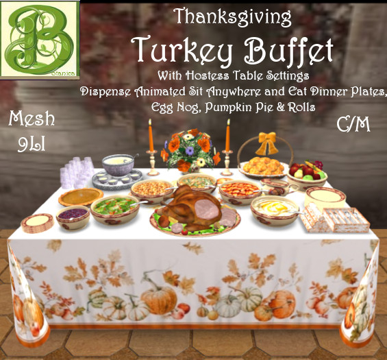 Thanksgiving Turkey Buffet (Pumpkins), 9LI