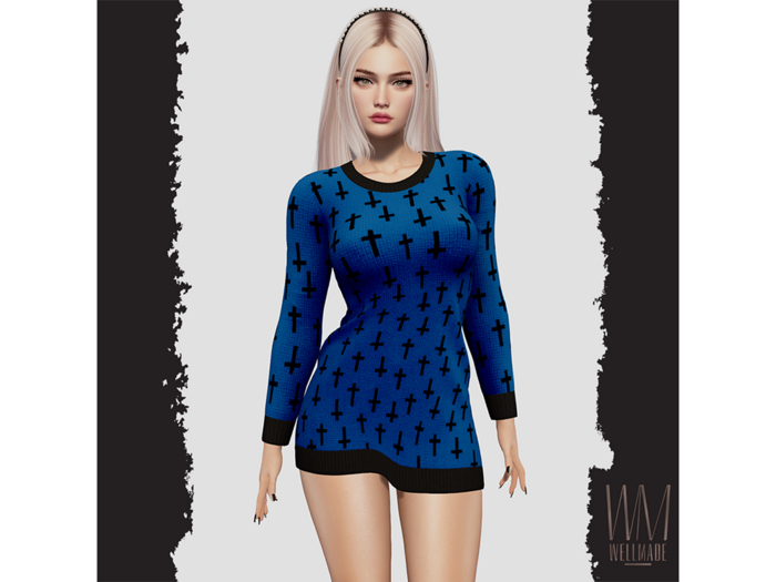 [WellMade] Mimi Dress Blue