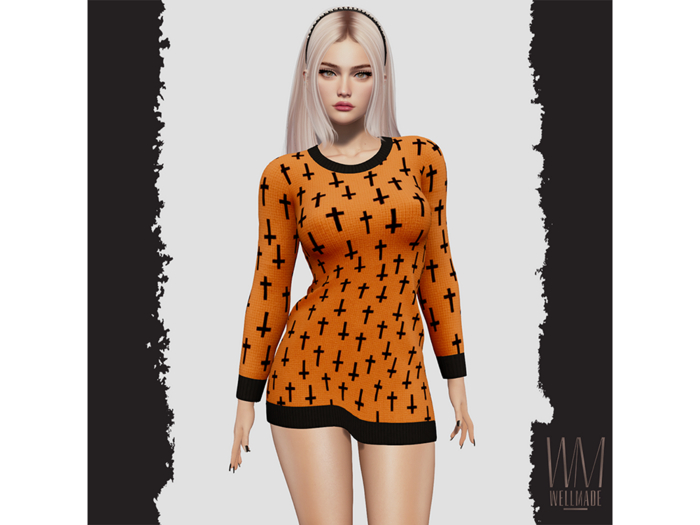 [WellMade] Mimi Dress Orange